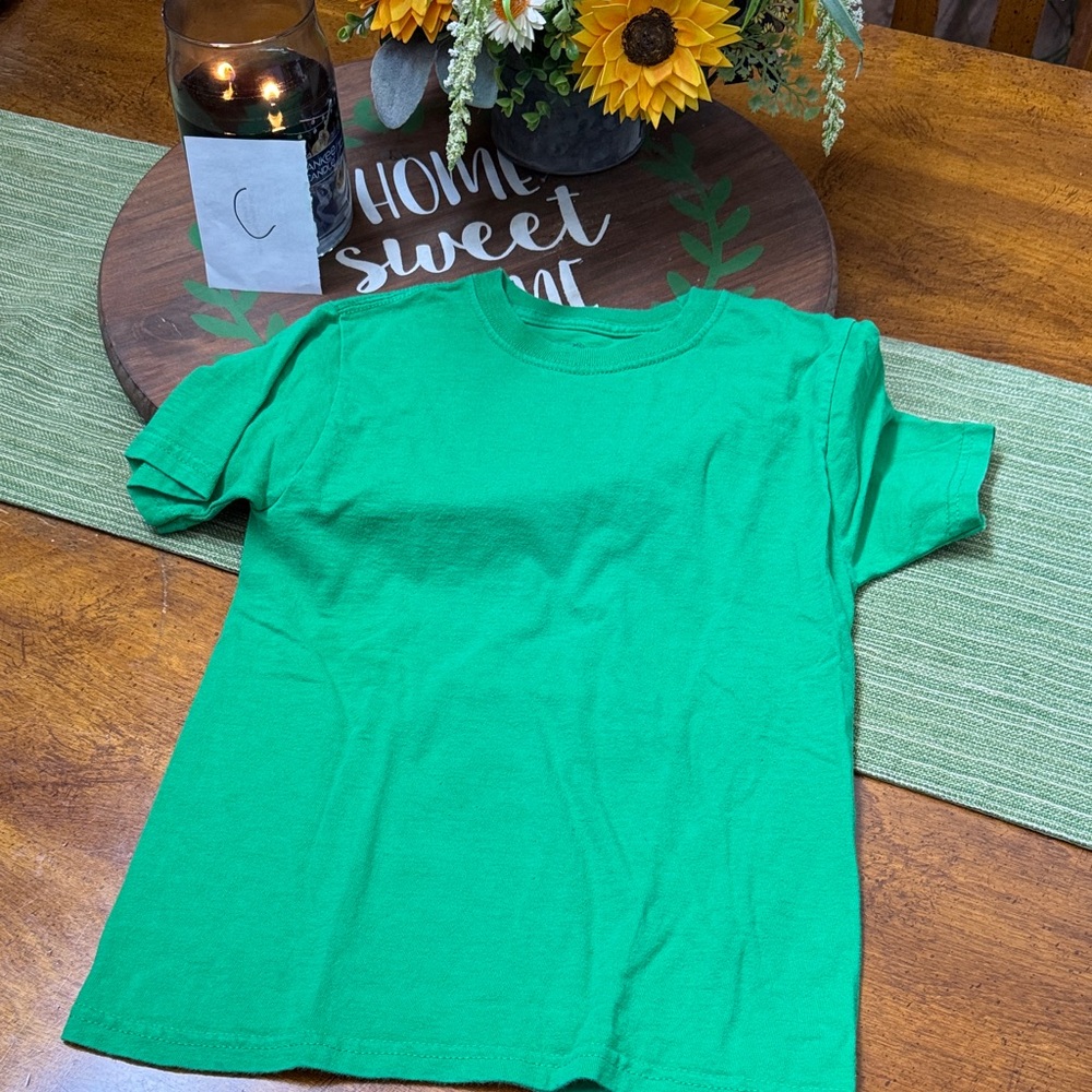 Fruit of the Loom Green Kids Short Sleeve Tee